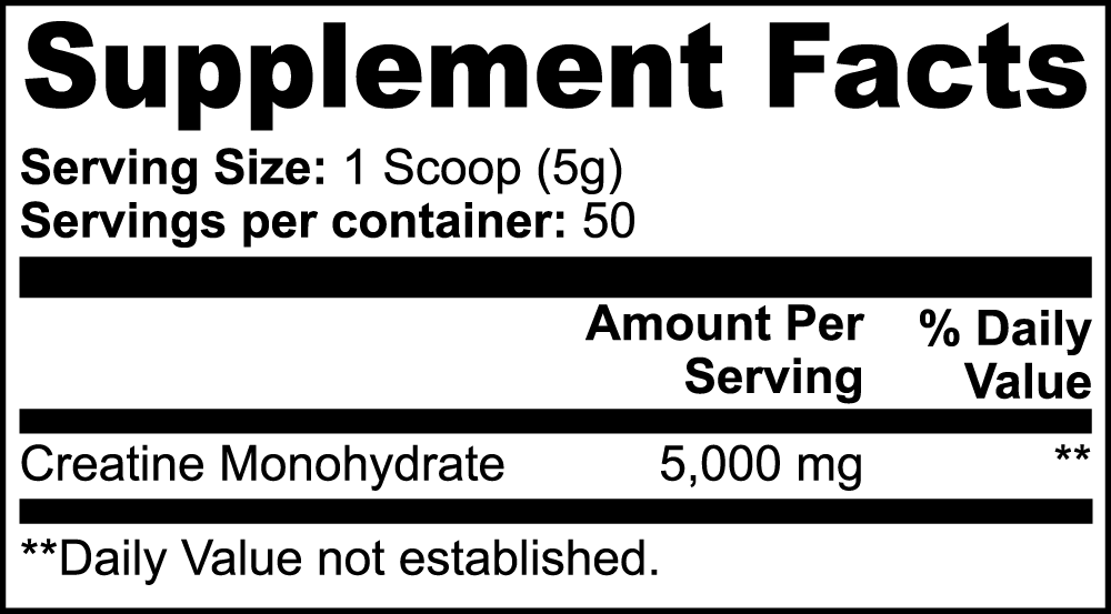 The Spartan Creatine - 100% Pure Creatine Monohydrate