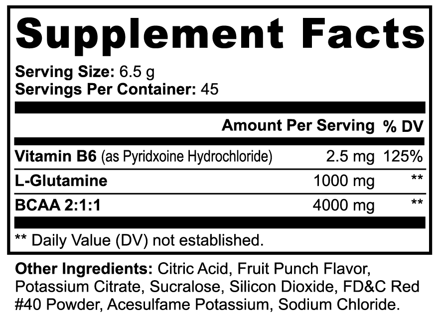 The Spartan Aminos - BCAA Blast Powder (Fruit Punch)